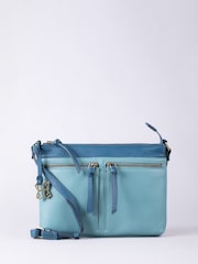 Lakeland Leather Blue Beetham Cross-Body Bag - Image 2 of 6