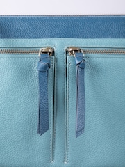 Lakeland Leather Blue Beetham Cross-Body Bag - Image 4 of 6