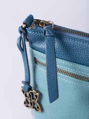 Lakeland Leather Blue Beetham Cross-Body Bag - Image 5 of 6