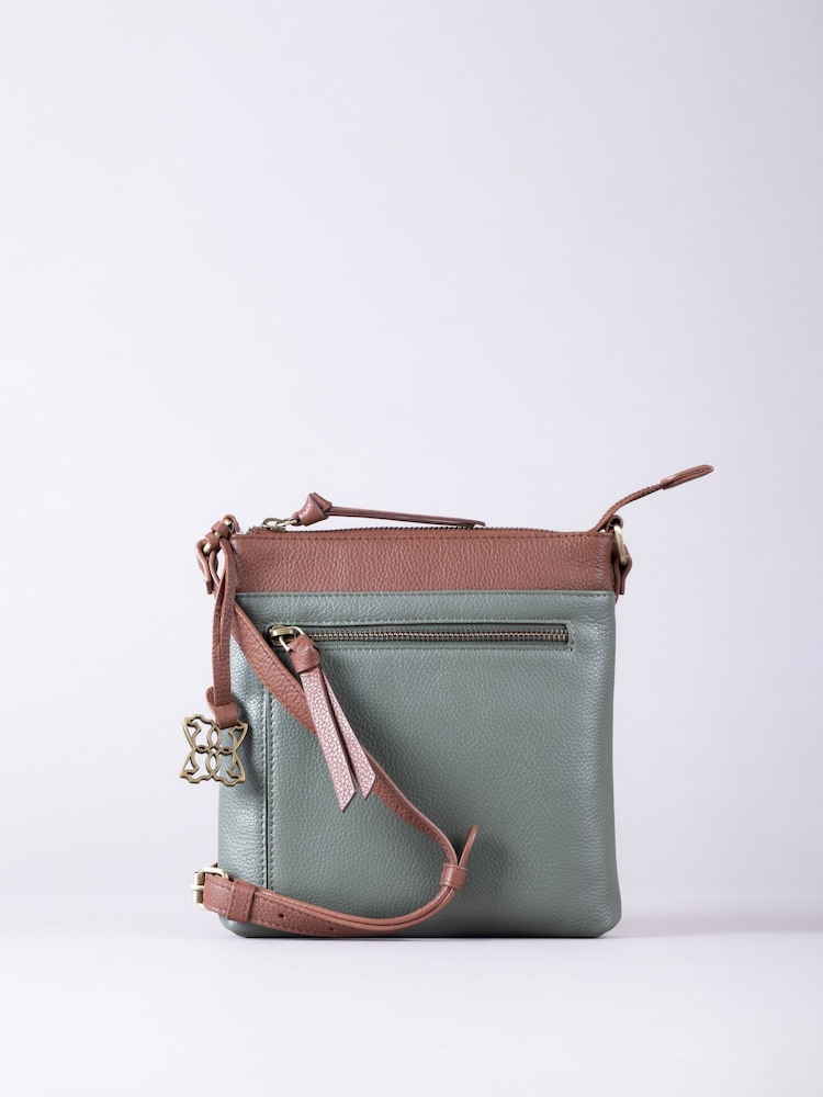 Lakeland Leather Green Beetham Small Cross-Body Bag - Image 2 of 6