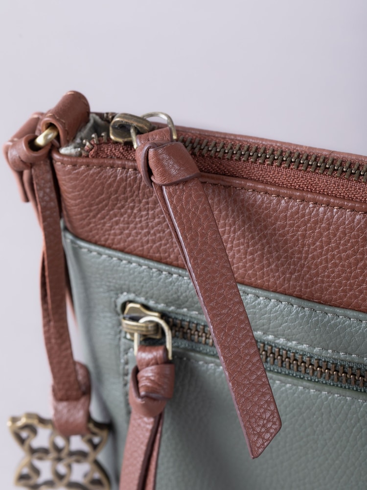 Lakeland Leather Green Beetham Small Cross-Body Bag - Image 5 of 6