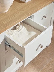 Chalk Malvern Paint Effect 4 Drawer Bedside Table - Image 3 of 8