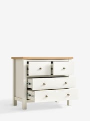 Chalk Malvern Paint Effect 4 Drawer Bedside Table - Image 8 of 8