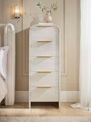 Light Natural Mia Oak Effect 5 Drawer Tall Chest of Drawers - Image 2 of 8