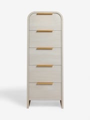Light Natural Mia Oak Effect 5 Drawer Tall Chest of Drawers - Image 4 of 8