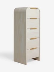 Light Natural Mia Oak Effect 5 Drawer Tall Chest of Drawers - Image 6 of 8