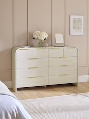 Light Natural Mia Oak Effect 10 Drawer Chest of Drawers - Image 1 of 8