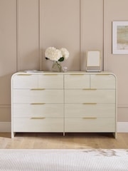 Light Natural Mia Oak Effect 10 Drawer Chest of Drawers - Image 2 of 8