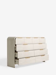 Light Natural Mia Oak Effect 10 Drawer Chest of Drawers - Image 5 of 8