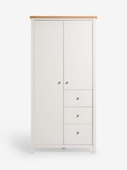 Chalk Malvern Statement Oak Effect Double, 3 drawers Wardrobe - Image 6 of 9