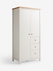 Chalk Malvern Statement Oak Effect Double, 3 drawers Wardrobe - Image 7 of 9