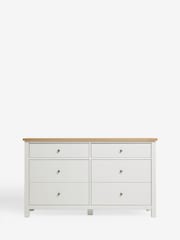 Chalk Malvern Paint Effect 6 Drawer Wide Chest of Drawers - Image 1 of 6