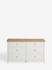 Chalk Malvern Paint Effect 6 Drawer Wide Chest of Drawers - Image 4 of 6