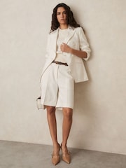 Reiss Devon Linen-Blend Bermuda Shorts - Image 1 of 7