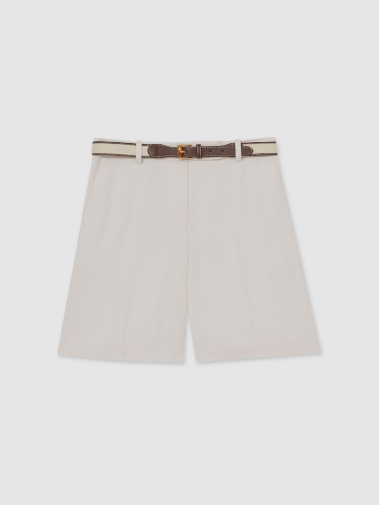 Reiss Devon Linen-Blend Bermuda Shorts - Image 2 of 7