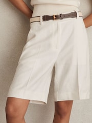Reiss Devon Linen-Blend Bermuda Shorts - Image 4 of 7