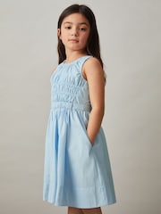 Reiss Anouk Cotton Shirred Sleeveless Dress - Imagen 3 de 4