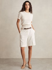 Reiss Devon Linen-Blend Bermuda Shorts - Imagen 3 de 7