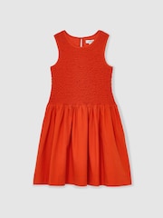 Reiss Annabella Cotton Shirred-Bodice Dress - Imagen 2 de 4