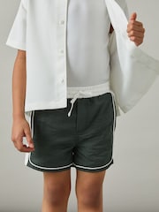 Reiss Green/White Cano Colour-Block Piped Swim Shorts - Image 3 of 4