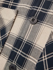 Reiss Navy/Off White Endurance McLaren F1 Team Check Logo Overshirt - Image 5 of 6