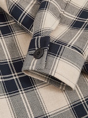 Reiss Navy/Off White Endurance McLaren F1 Team Check Logo Overshirt - Image 6 of 6
