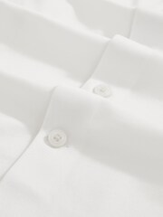 Reiss White Nate Cotton-Blend Jersey Cutaway-Collar Shirt - Image 7 of 7