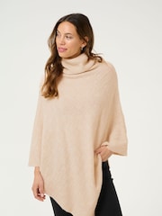 Kaffe KAlouie Rollneck Rib Knit Poncho - Image 1 of 4