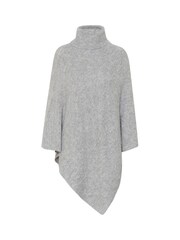 Kaffe KAlouie Rollneck Rib Knit Poncho - Image 4 of 5