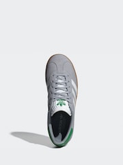 adidas Originals Grey Gazelle Lace Junior Trainers - Image 6 of 9