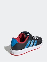 adidas Black Grand Court Spider-Man Print Trainers - Image 4 of 9