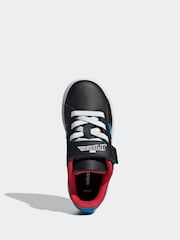 adidas Black Grand Court Spider-Man Print Trainers - Image 5 of 9