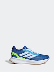 adidas Blue Runfalcon 5 Lace Running Junior Trainers - Image 1 of 9