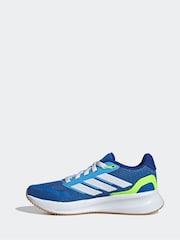 adidas Blue Runfalcon 5 Lace Running Junior Trainers - Image 2 of 9