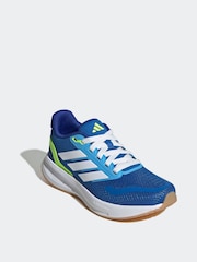 adidas Blue Runfalcon 5 Lace Running Junior Trainers - Image 3 of 9