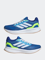 adidas Blue Runfalcon 5 Lace Running Junior Trainers - Image 5 of 9