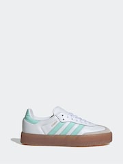 adidas Originals White Sambae Lace Junior Trainers - Image 1 of 9