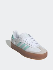 adidas Originals White Sambae Lace Junior Trainers - Image 3 of 9