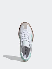 adidas Originals White Sambae Lace Junior Trainers - Image 6 of 9