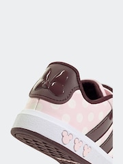 adidas Pink Disney Minnie Mouse Grand Court Elastic Lace Kids Trainers - Image 7 of 9