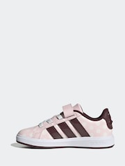 adidas Pink Disney Minnie Mouse Grand Court Elastic Lace Kids Trainers - Image 8 of 9