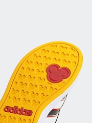 adidas Black Disney Mickey Mouse Grand Court Elastic Lace Kids Trainers - Image 9 of 9