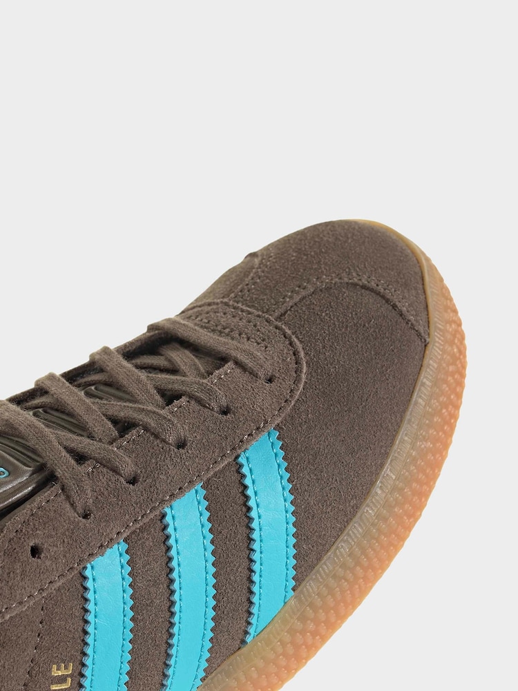 adidas Originals Brown Gazelle Lace Junior Trainers - Image 9 of 9 adidas Originals Brown Gazelle Lace Junior Trainers - Image 9 of 9