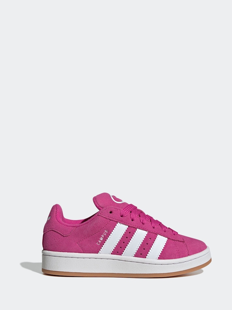 adidas Originals Pink Campus 00s Lace Junior Trainers - Image 1 of 9
