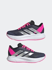 adidas Navy/Pink Duramo Juniors Running Shoes - Image 5 of 9