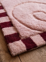 Rockett St George Pink Retro Curve Rug - Image 2 of 4
