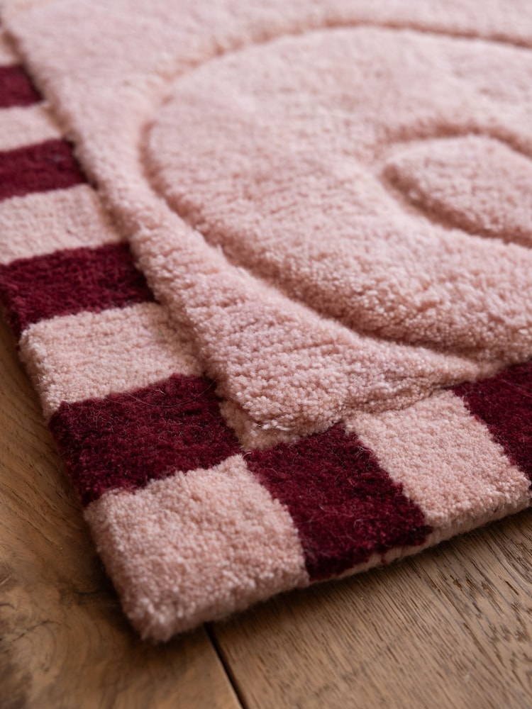 Rockett St George Pink Retro Curve Rug - Image 2 of 4