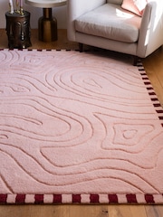 Rockett St George Pink Retro Curve Rug - Image 3 of 4