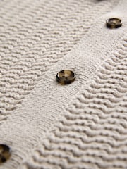 Neutro - Textured Button Through Knitted Polo Shirt (3mths-7yrs) - Imagen 4 de 4