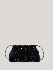 Jigsaw Blue Oversized Sequin Clutch - Image 2 of 6